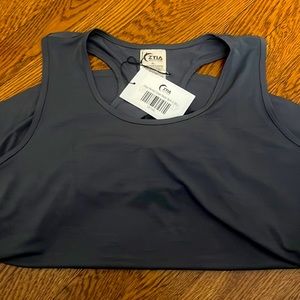 Zyia Gray Vented Open Back Tank 3